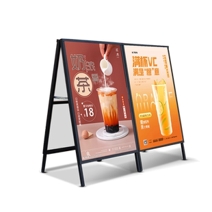 奶茶海报展示架广告牌kt板海报立式落地式水牌户外招聘招工牌架子