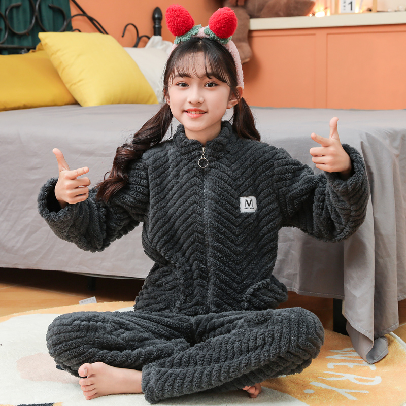 儿童睡衣秋冬款家居服珊瑚绒