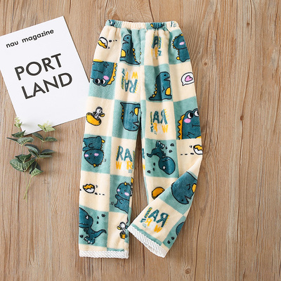 敬雅程茜加绒加厚居家睡裤