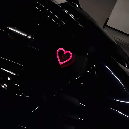 汽车三角窗装饰品led车窗爱心霓虹灯车载摆件汽车改装创意个性新