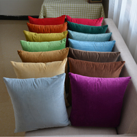 欧式客厅沙发纯色超柔靠垫套抱枕