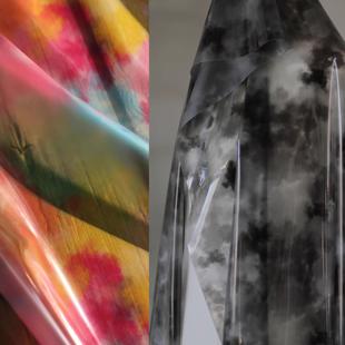 泼墨晕染款 60%off 台湾产tpu－高端塑料风雨衣防水设计师布料