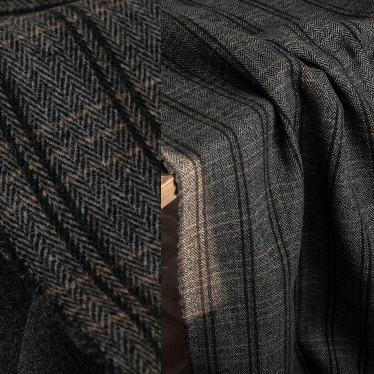 事儿THINGER 英式双线格子100%羊毛双面异色750g大衣呢设计师面料,居家布艺,海绵垫/布料/面料/手工diy,淘宝优惠券,粉丝福利购,淘宝优惠卷