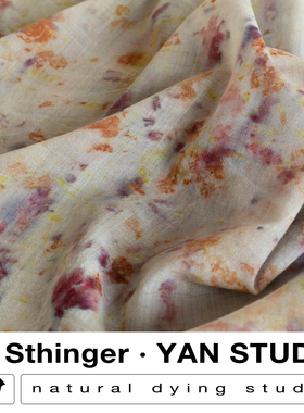 事儿×YAN inGarden春日花园 洛神花草木染植物染 100%羊毛设计师