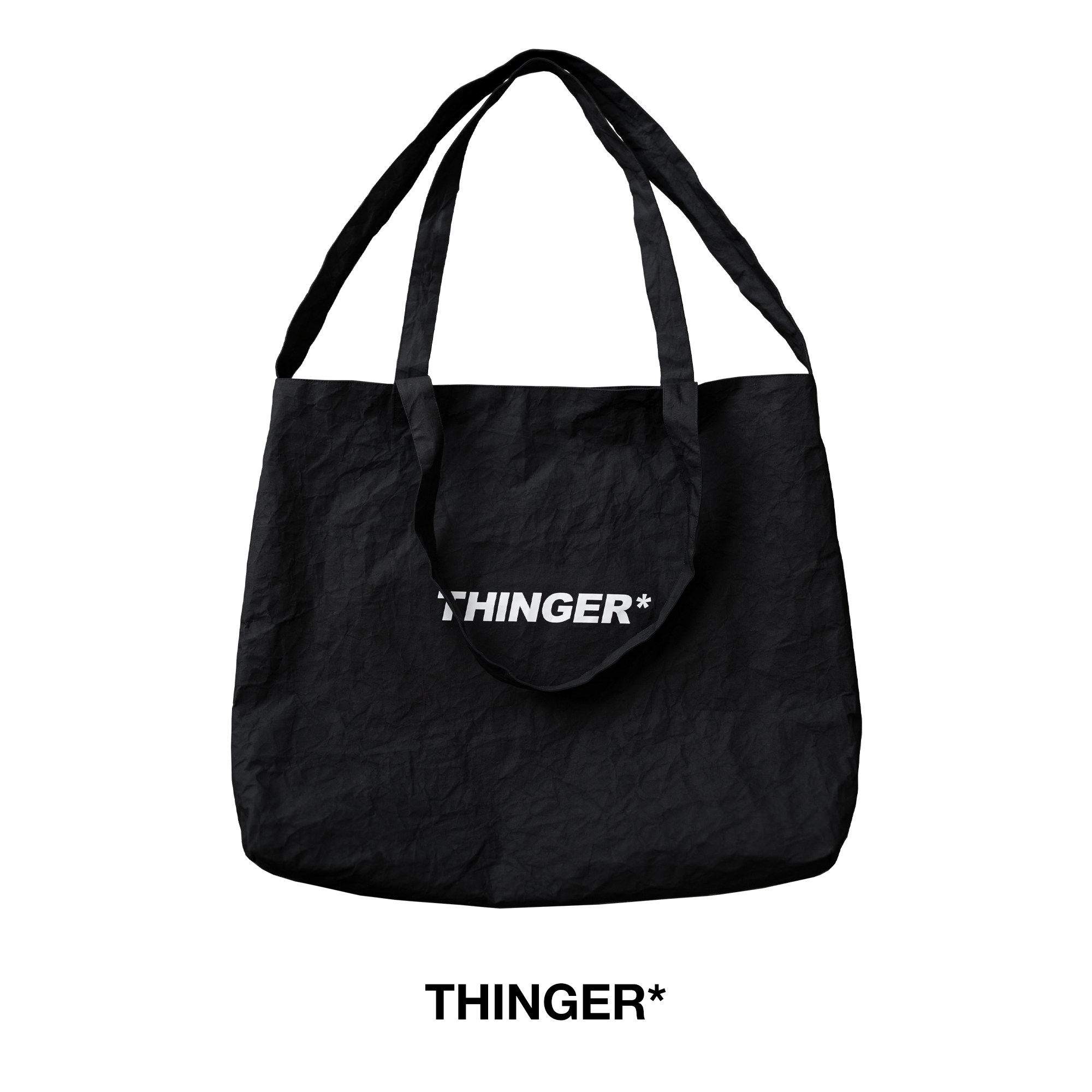 事儿thinger* 原创棉布复合杜邦64tyvek03双面用斜挎黑色大包