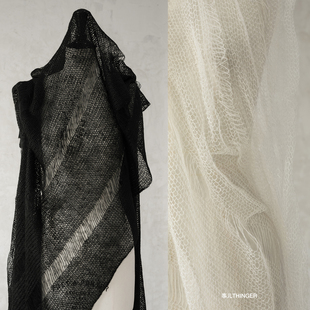 事儿THINGER 超轻透的镂空·松弛感马海毛平纹手摇针织设计师面料