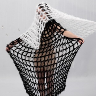 Mind 针织弹力长毛镂空网格 The 设计师面料 Gap 事儿×YICHEN