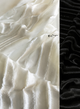 事儿 精灵般剔透的幼海豹—高仿皮草 长绒醋酸毛皮布料设计师面料