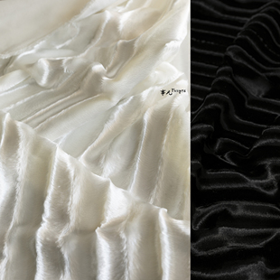 事儿 精灵般剔透的幼海豹—高仿皮草 长绒醋酸毛皮布料设计师面料