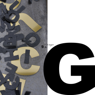 多色多规格／1包 black字体 70%off 英文字母G－TPU热熔胶膜Arial