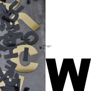 70%off black字体多色多规格／1包 英文字母W－TPU热熔胶膜Arial