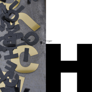 多色多规格／1包 black字体 70%off 英文字母H－TPU热熔胶膜Arial