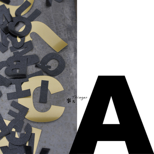 多色多规格／1包 black字体 70%off 英文字母A－TPU热熔胶膜Arial