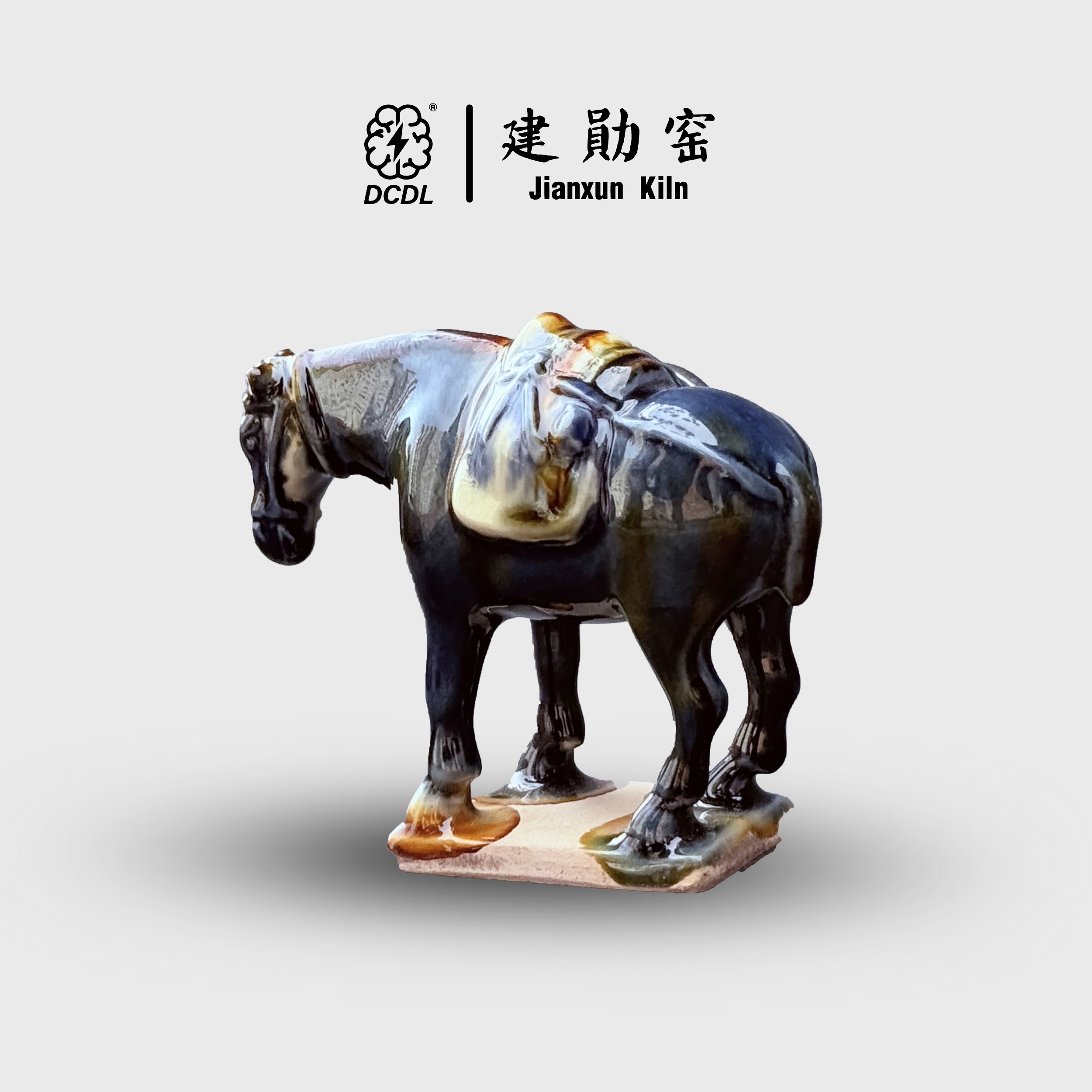 西安博物院蓝釉驮骡文物冰箱贴