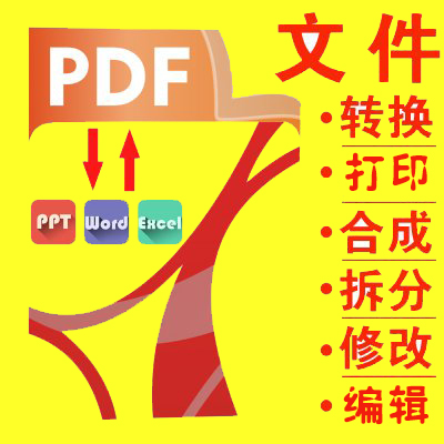 PDF打印编辑压缩打字打印文件打印打字文本文字录入表格制作资料-封面