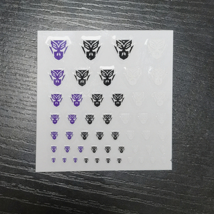 变形玩具雇佣兵细节转印贴纸王国系列美化机器人模型标志现货