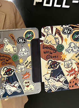 morock磁吸拆分适用苹果ipad11保护壳pro平板13寸带笔槽2025air7/6/5/4亚克力10.2寸2024保护套12.9十代mini7