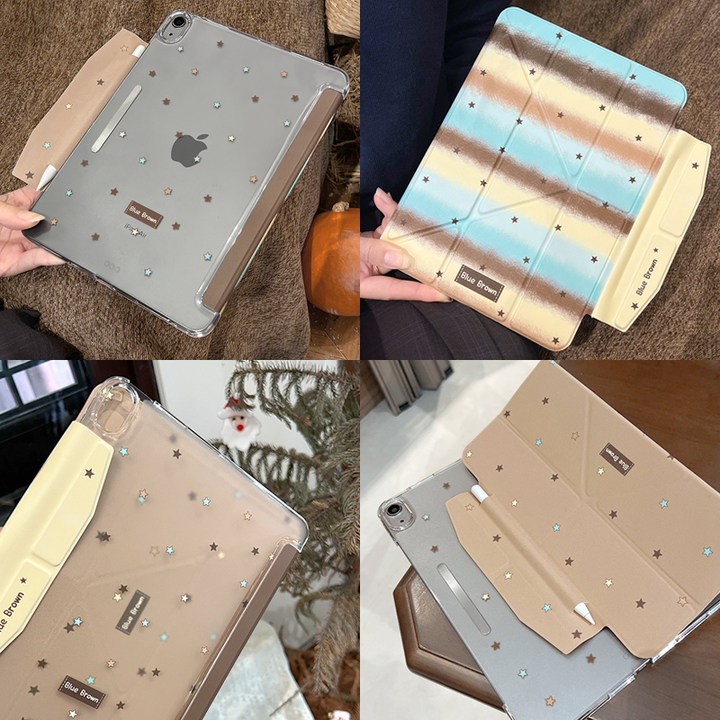 morock【内置笔袋】2025ipad保护壳适用ipadair7平板保护套mini7平板壳pro11寸防护壳ipad11代air6/5/4外壳10