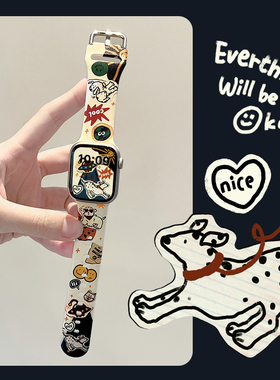 【硅胶表带】2025新款适用applewatch表带s11/iwatch10苹果S9手表S8/S7/46运动SE女S6腕带iphone创意Ultra3