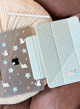 morock【插画师联名】苹果平板保护壳适用ipadair保护套ipad11保护套pro壳子mini7亚克力y型air6/5/4pad外壳