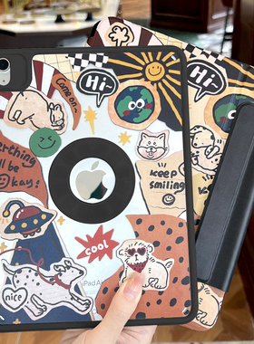 morock【圆环磁吸分离】适用苹果iPadair7保护套pro11保护壳平板带笔槽air6/5旋转12.9寸亚克力全包2025新款