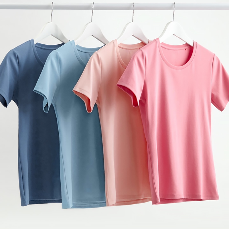 ab纯棉针织精致光泽薄棉纯色百搭