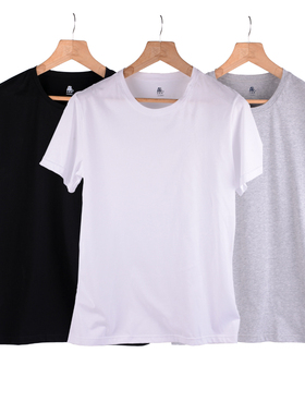 AB纯棉老头衫男短袖圆领T恤夏季薄款宽松大码爸爸中老年汗衫t751