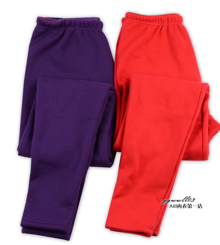 AB秋冬季加厚珊瑚绒护膝部保暖裤