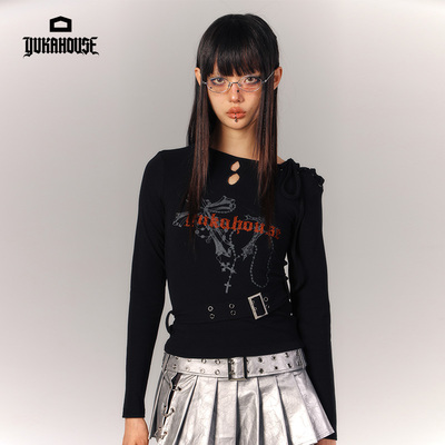 YUKAHOUSE亚文化印花长袖