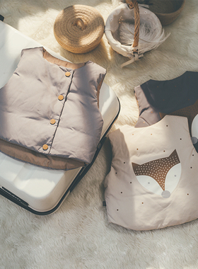 儿童羽绒马甲男童轻羽绒背心女童白鸭绒上衣宝宝羽绒服保暖坎肩冬