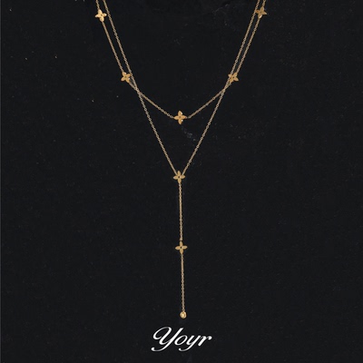 YOYR四叶花双层叠戴项