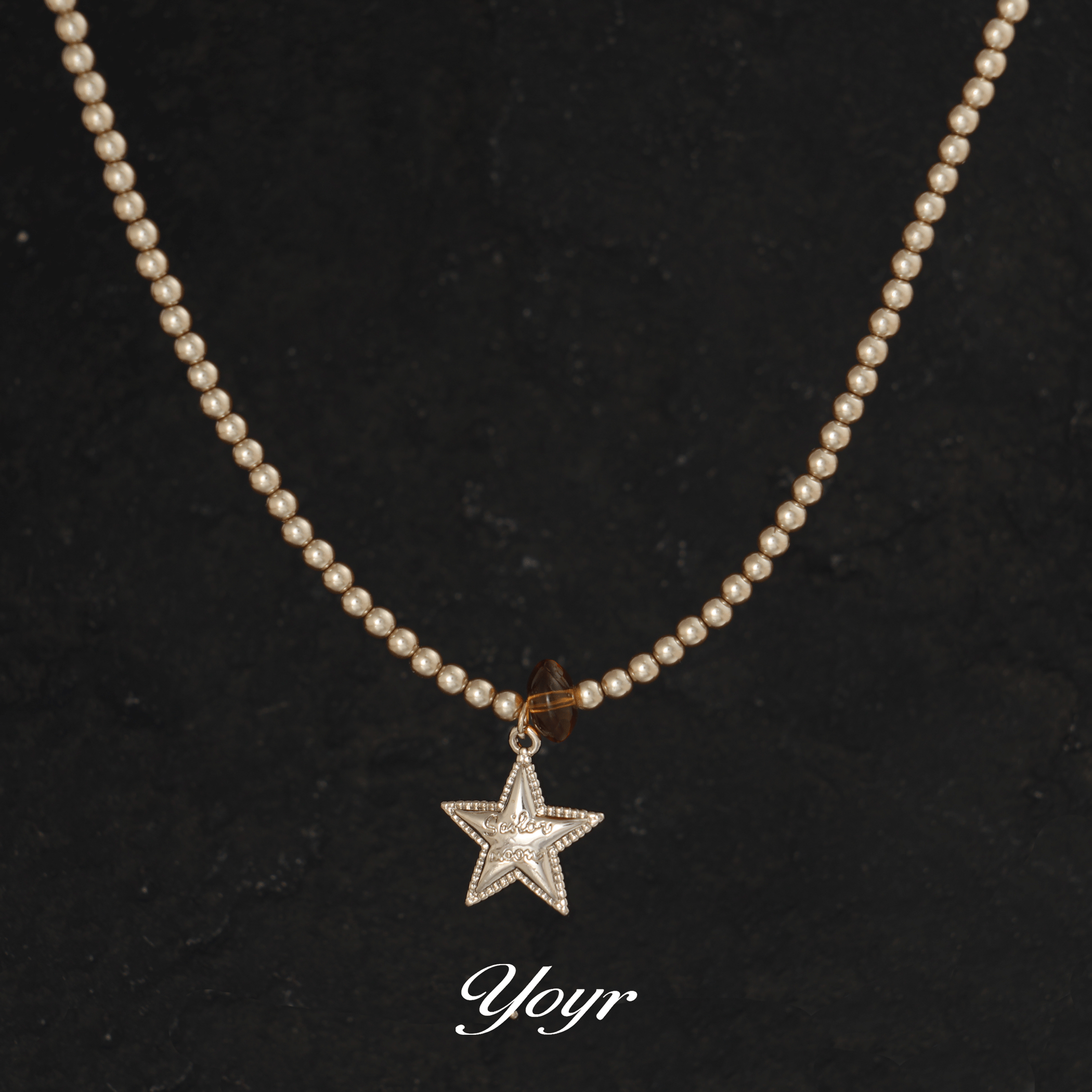 yoyr项链 茶晶星星项链高级感吊坠五角星星星吊坠香槟新年款项链,饰品/流行首饰/时尚饰品新,项链,淘宝优惠券,粉丝福利购,淘宝优惠卷