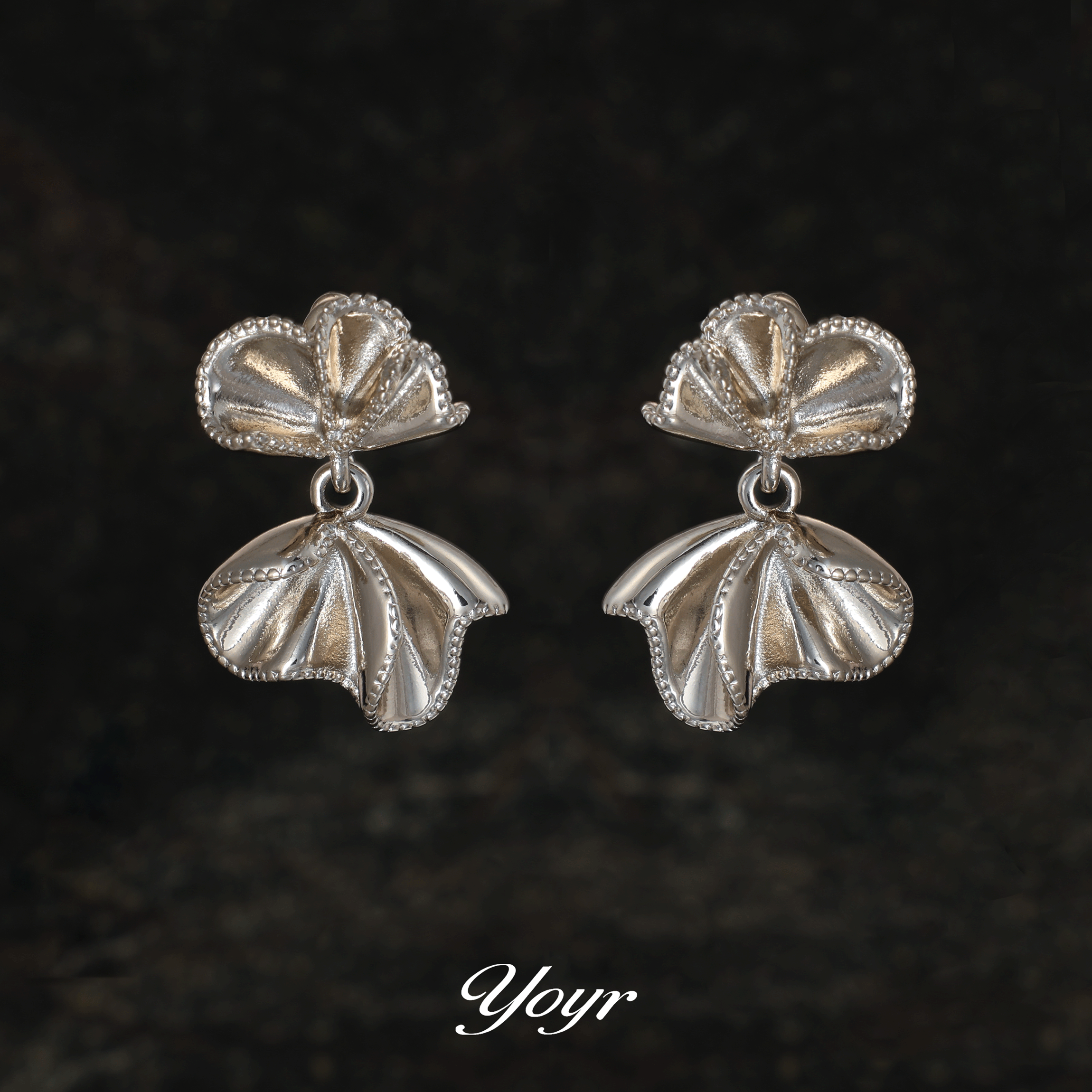 yoyr铜合金耳饰 褶皱蝴蝶耳环百搭设计千金耳钉时尚女少女,饰品/流行首饰/时尚饰品新,耳钉,淘宝优惠券,粉丝福利购,淘宝优惠卷