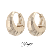 耳环 轻奢法式 yoyr黄铜耳饰 闪耀多切面水滴耳扣高级感2025新款