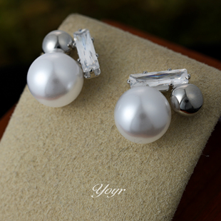 YOYR流珠精巧耳钉小众百搭气质轻奢时尚精致甜美耳环女925银针
