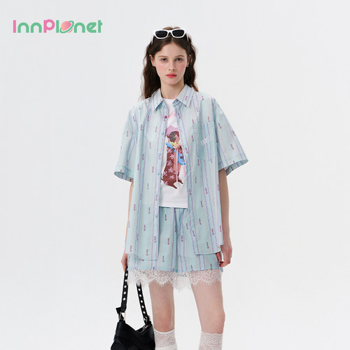 innplanet两件套宽松减龄衬衫