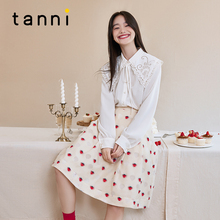 tanni新款甜美可爱清新气质大裙摆半身裙TM11SK006A