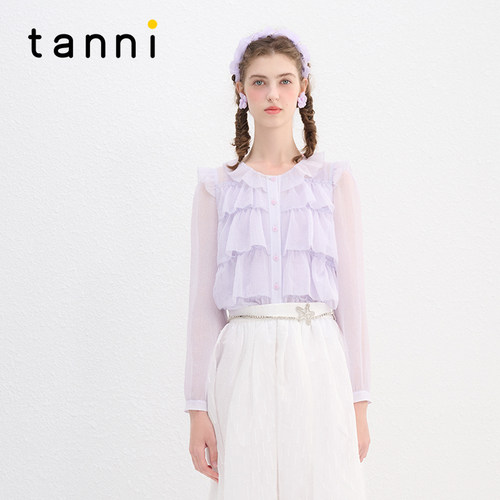 tanni法式浪漫氛围甜美气质衬衫