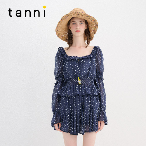 tanni休闲度假气质上衣半裙套装