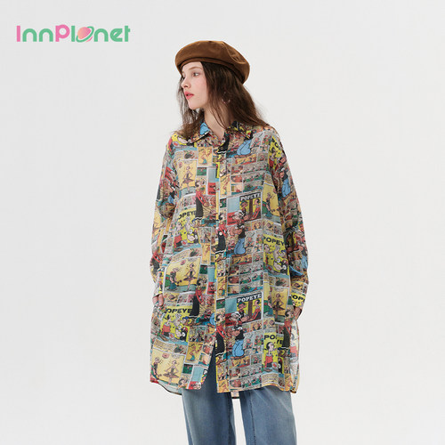 innplanet大力水手宽松长款衬衫