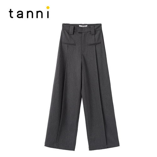 tanni职场通勤直筒显瘦西装长裤