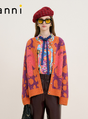 tanni新款通勤甜美时尚百搭简约气质针织开衫TM31KN009A