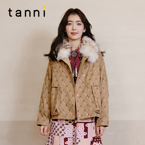 tanni甜美常规可拆卸羽绒夹克