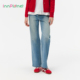 微弹彩钻直筒牛仔长裤 innplanet25秋冬新款 潮流时尚 PO31DE041A