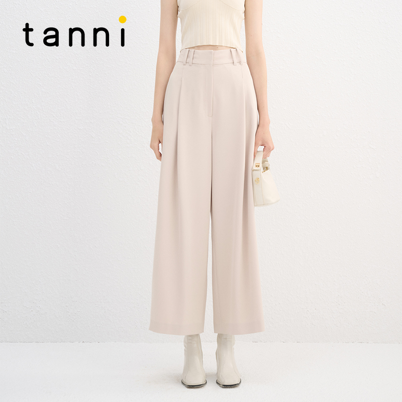 tanni通勤百搭宽松阔腿西装裤