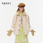 tanni25冬新款 气质名媛风简经典 H型正反两穿皮草外套TO31OW015A