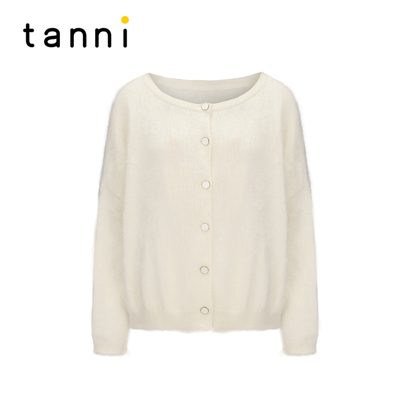 tanni简约温柔前后两穿针织开衫