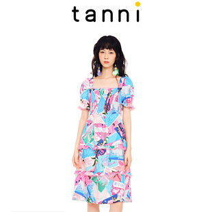 百搭休闲司马克设计感蛋糕裙连衣裙TL11DR069B tanni新款
