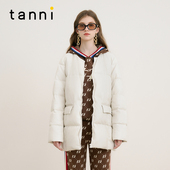 tanni新款 TM31DJ011A 季 通勤简约直筒中长款 羽绒服女款