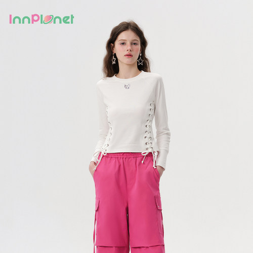 innplanet抽绳绑带百搭短款上衣